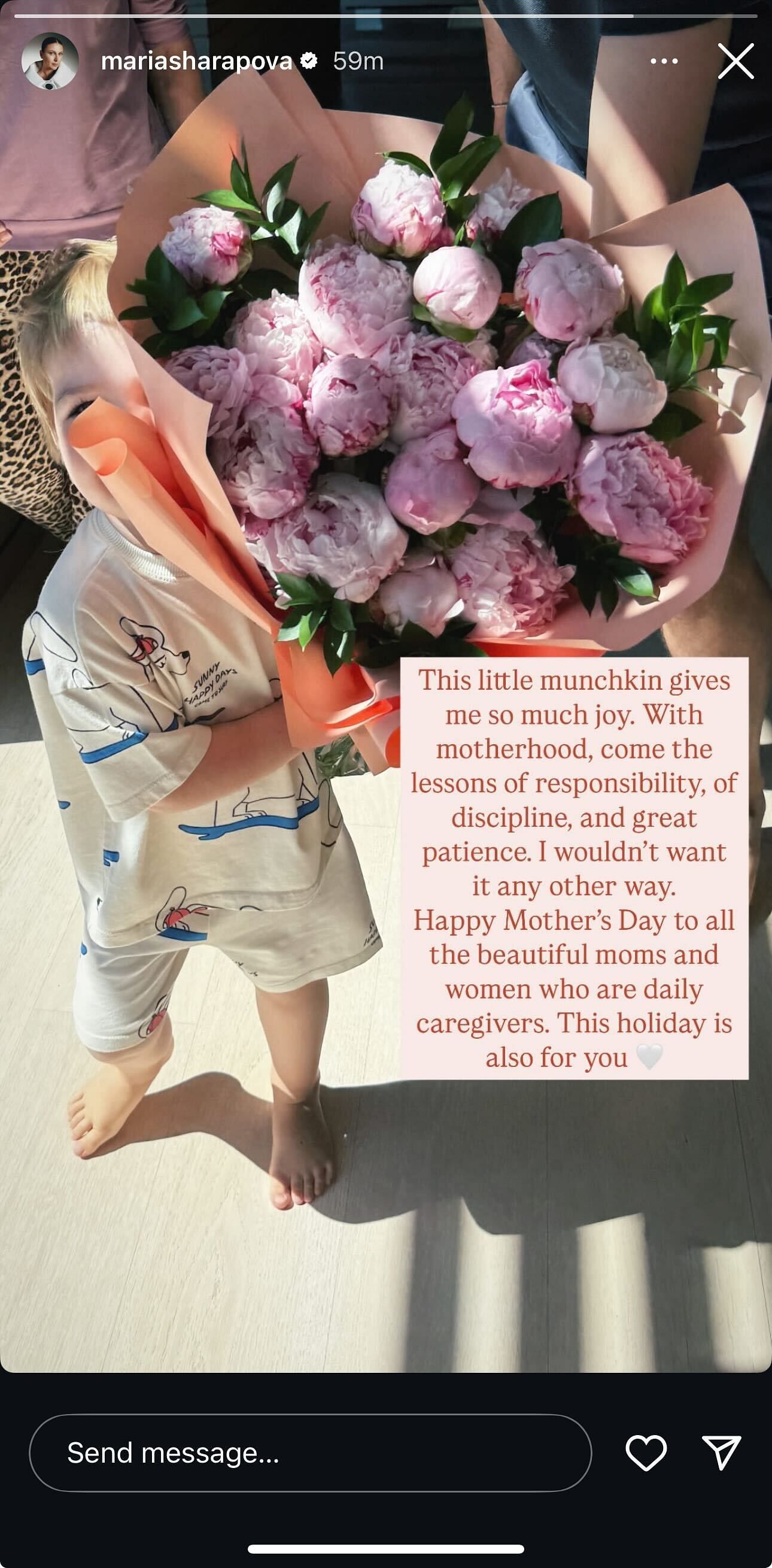 Maria Sharapova shares an update via Instagram - Image Source: Instagram/@mariasharapova